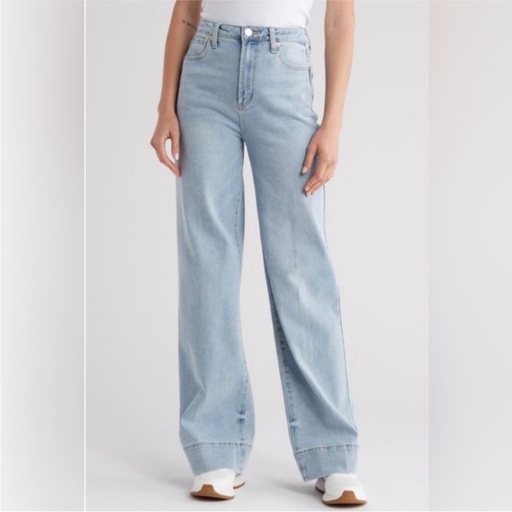 JUICY COUTURE wide cuff WIDE LEG high rise JEANS